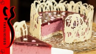 NO BAKE HIMBEER MASCARPONE TORTE – fruchtige MUTTERTAGSTORTE mit Keksboden amp weißem Schokoladenrand [upl. by Esirrehc28]