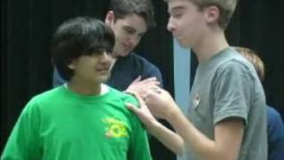 High School Improv Comedy Games  Playing Newscaster Improv Game Pt 1 [upl. by Corette48]