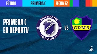 San Martín de Burzaco VS Leandro N Alem  EN VIVO  Fecha 32  Torneo Primera C 2023 [upl. by Deenya]