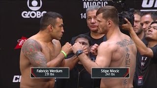 Fabricio Werdum vs Stipe Miocic  WeighIn  UFC 198 [upl. by Buddie]