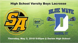 Darien Varsity Boys Lacrosse vs St Anthonys NY [upl. by Barret]