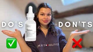 HOW TO PROPERLY USE THE ORDINARY NIACINAMIDE SERUM  Dos and Donts [upl. by Phina747]