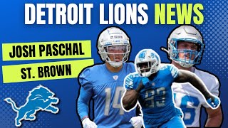 Detroit Lions News AmonRa St Brown WORKING Harder After Contract Extension Joshua Paschal RISE [upl. by Dercy]