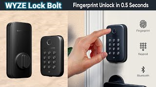 Wyze Auto Lock Bolt Fingerprint Keyless Entry Door Smart Bluetooth Backlit Keypad IPX5 Black [upl. by Nnanaej]