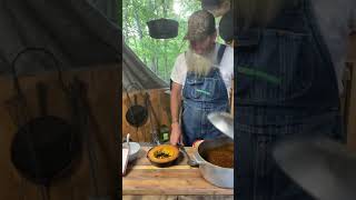 Name a better duo than cornbread and chili food cornbread cooking outdoorcooking foodie [upl. by Nangatrad]