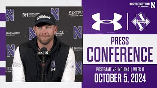 Football  Northwestern vs Indiana Postgame Press Conference [upl. by Aizan559]