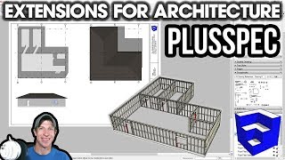 SketchUp Extensions FOR ARCHITECTURE  PlusSpec  Smart Drawings in SketchUp [upl. by Eikcid31]