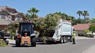 Glendale Bulk Trash Pete 320  Heil PowerTrak Commercial AP2 [upl. by Piero59]