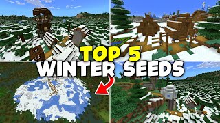 TOP 5 Minecraft WINTER Seeds for Java amp Pocket Edition [upl. by Akinehs]