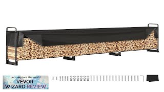 VEVOR 127FT Outdoor Firewood Rack with Cover 152x142x461inHeavy Duty Firewood Holder Review [upl. by Abdulla]