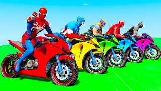 GTA V Hard Stunt Race Cars Boats Motorcycles Showdown EpicRace Stunts [upl. by Nahamas]