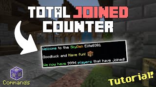 Total Players Joined Counter Minecraft Bedrock [upl. by Paula]