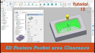 Autodesk Power mill Feature Pocket Clearance  Feature group machining tutorial [upl. by Caralie383]