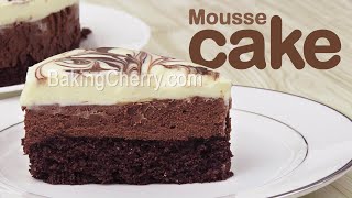 DOUBLE CHOCOLATE MOUSSE CAKE Recipe  How to Make a Rich and Delicious Dessert  Baking Cherry [upl. by Alleuqram]