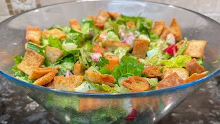 Lebanese Fattoush Salad  فٹوش سلاد  Zaika With Jabeen [upl. by Angie952]