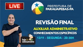 LIVE Parauapebas  1311  Auxiliar Administrativo  Petronio Castro  Início 20h30 [upl. by Tamar]