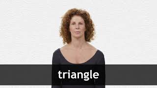 How to pronounce TRIANGLE in American English [upl. by Ametaf]