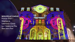 Fête des lumières de Lyon 2022  Nouvelle vague gare SaintPaul [upl. by Nedrob60]