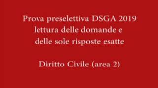 Prova Preselettiva DSGA 2019 [upl. by Muriah]