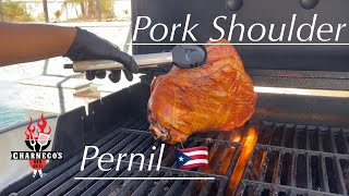 Pernil a la parrilla  Grilled pork shoulder Ep 58 [upl. by Ellehciram617]