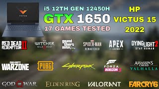 HP Victus 15 2022  i5 12th Gen 12450H GTX 1650  Test in 17 Games [upl. by Suitangi52]