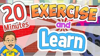 EXERCISE and LEARN  20 Minutes of Educational Exercise Songs for Kids  Jack Hartmann [upl. by Heck697]