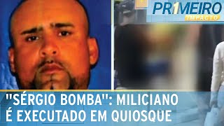 Miliciano quotSérgio Bombaquot é executado em quiosque de praia no Rio  Primeiro Impacto 220124 [upl. by Aisetra]