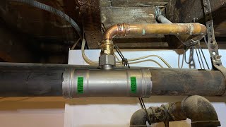 Steam Pipe Leak Repair with Viega Mega Press [upl. by Esilehc]