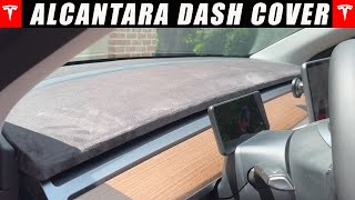 NEW Alcantara Dash Cover For Tesla Model 3Y Antiglare and Dash Protection 2023 [upl. by Hailed37]