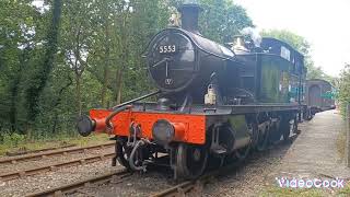 Bodmin amp Wenford Railway with 5553 Prairie 262 230724 [upl. by Irina]