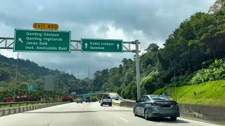 DRIVING FROM BENTONG TO GOMBAK TOLL PLAZA  PERSIMPANGAN GENTING SEMPAH  GENTING SEMPAH TUNNEL [upl. by Eiggam]