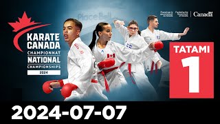 2024 Karate Canada National Championships 🥋 Day 4  Tatami 1 July 7 2024 [upl. by Gotthard]