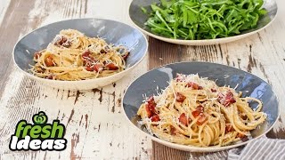 Easy Carbonara Recipe With Spaghetti  Woolworths [upl. by Tremann]