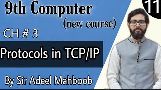 Protocols in TCPIP in hindiurdu  9th computer new book chapter 3 [upl. by Ginni397]