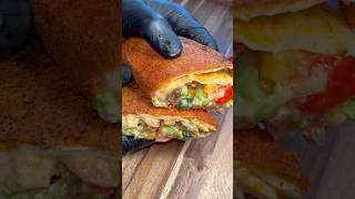 Vegetarian Crispy Cheese Wrap wrap vegetarian crispy cheese salad food foodlover cooking fy [upl. by Recor]