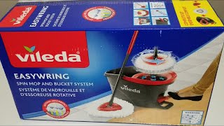 Vileda EasyWring Spin Mop System with builtin Wringer  Unboxing [upl. by Ahseen972]