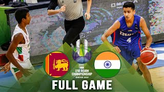 Sri Lanka v India  Full Basketball Game  FIBA U16 Asian Championship 2023 [upl. by Ahsar]