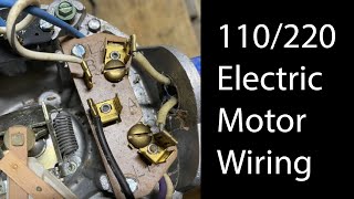 Converting a 220 volt electric motor to 110 volts without a manual [upl. by Yenrab]