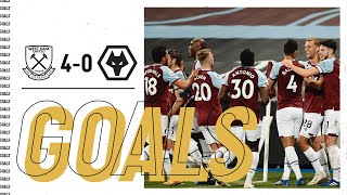 GOALS  WEST HAM UNITED 40 WOLVES [upl. by Ilrahc]