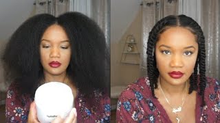 Simple Protective Style w HydraTHERMA Naturals [upl. by Ahsiral267]