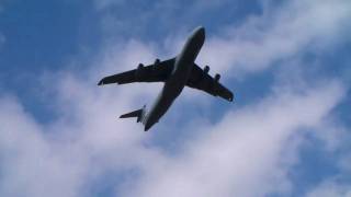 Lockheed C5 Galaxy low takeoff amp fly by [upl. by Royce]