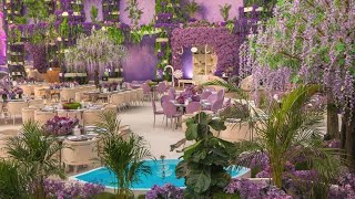 Heres how the designer transformed the brides beach front backyard into a lavender heaven 💜 [upl. by Lig]