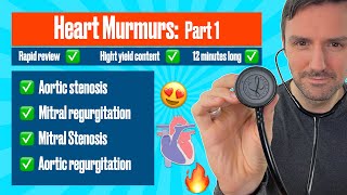 Heart murmurs for beginners 🔥 🔥 🔥 Part 1Aortic amp Mitral stenosis Aortic amp mitral regurgitation [upl. by Calder]