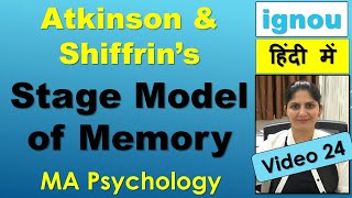 Atkinson Shiffrin The Stage Model of Memory Sensory Short Term Long Term Cognitive Psychology Hindi [upl. by Charis428]