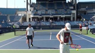 Roger Federer Serve Practice at Cincinnati 2015 2 [upl. by Marney]