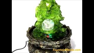 Lucky Buddha LED Indoor Tabletop Water Fountain with Crystal Ball [upl. by Raine]