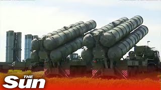 Fleet of Russian missile launchers take out drones midair [upl. by Jeanette821]