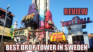 Fritt Fall Review Grona Lund Intamin Giant Drop  Best Drop Tower in Sweden [upl. by Piotr492]