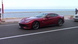 Ferrari F12 Berlinetta Acceleration Driving and Details in Monaco [upl. by Davidoff]