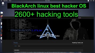 blackArch linux hackers OS [upl. by Eirual]